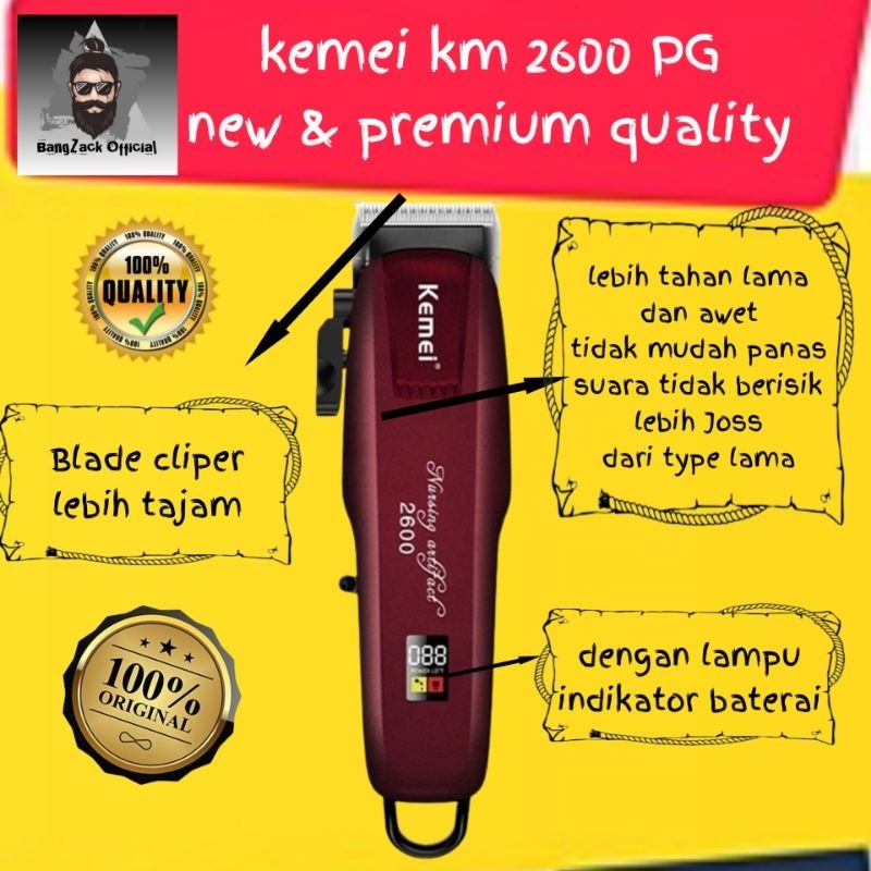 kemei km 2600PG mesin potong rambut