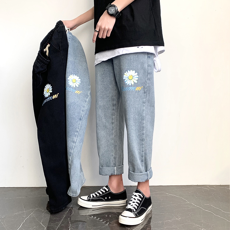 Celana jeans pria Straight jeans oversize  baggy pants longgar remaja celana korea pria lurus jeans kulot korean style kulot pria celana Loose jeans pria standar jeans laki laki Celana style korea celana panjang pria