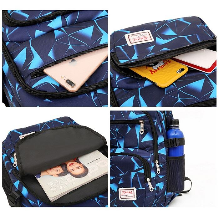 MV_Marvelouz MV701996 Tas RANSEL 3IN1 Remaja Pria Wanita Nilon Motif Kekinian terbaru 1kg bisa 2 tas supplier tas import JTF1996