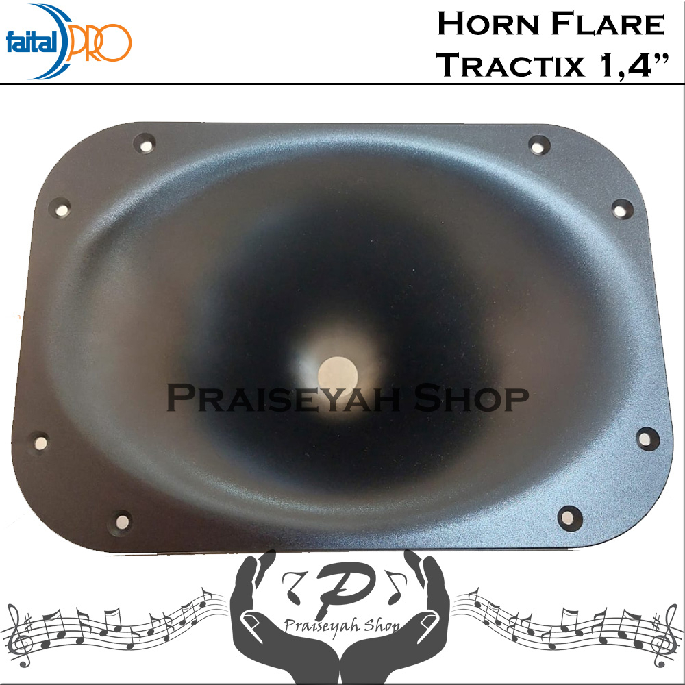 Faital Horn Flare Elliptical Tractrix 1,4 inch Speaker Komponen Throat