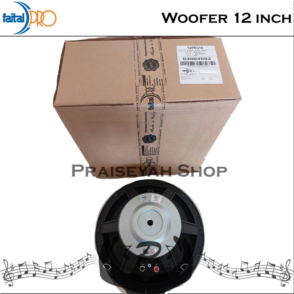 Faital Woofer Speaker Komponen 12 inch 12PR310 8 ohm