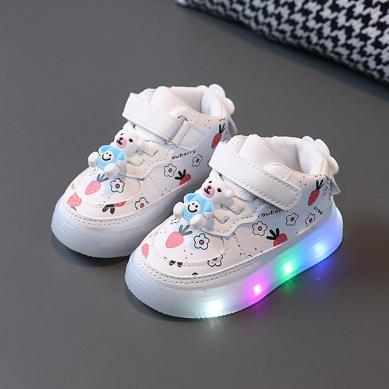 LID3027 – Sepatu Sport Anak Perempuan Casual Bayi Dengan Lampu LED Sekolah- Your Affordable Quality!