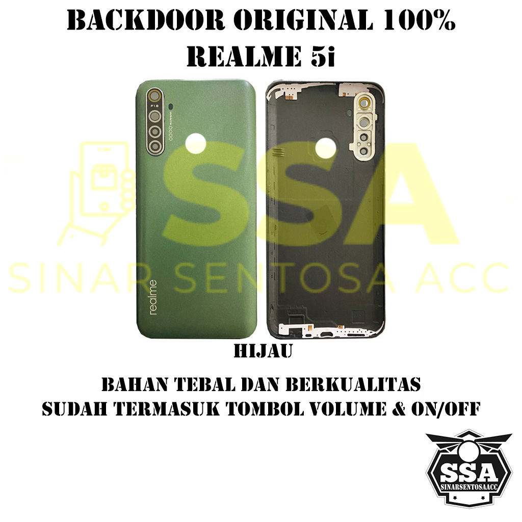 Backdoor Original 100% Realme 5i Tutup Baterai Tutup Belakang Backcover Back cover Real Me 5 i Realme5i