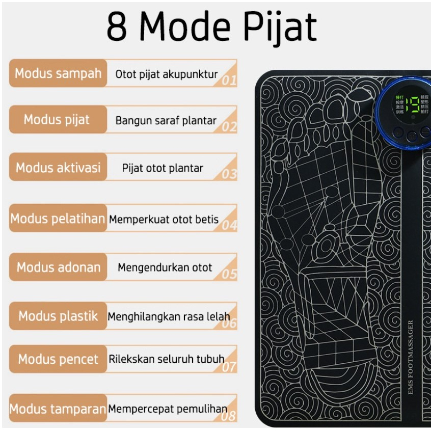 Ems Foot Massager  Alat Pijat Kaki  Alat Terapi Kaki kupunktur Meningkatkan Sirkulasi Darah Meredakan Sakit