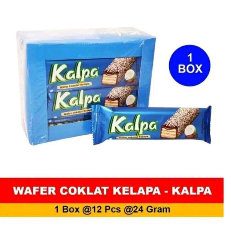 Kalpa Wafer Coklat Kelapa 1 Box isi 12 Pcs