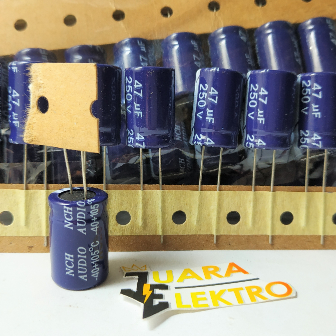KAPASITOR ELCO 47uF / 250V ROLL (1 Pcs) | Capasitor Elko 47 uF/250 Volt ROLL YMIN RK