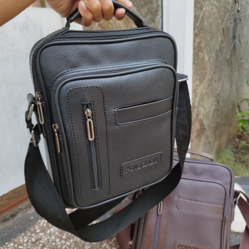 BIG Selempang Pria Kuli PU PREMIUM | Tas Jumbo Original Polozada