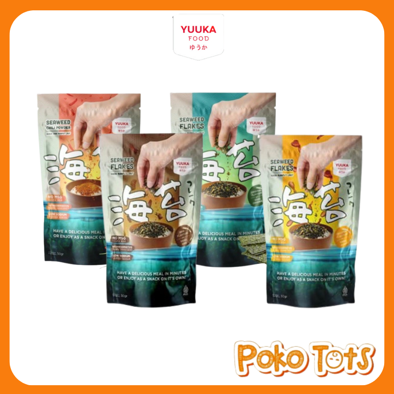 Yuuka Food Seaweed Flakes 50gr Abon Rumput Laut Nori Non MSG WHS