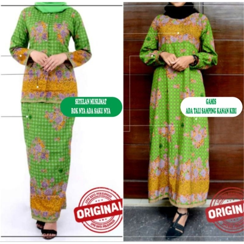 Gamis muslimat | setelan muslimat | batik Muslimat | muslimat NU kain tissue