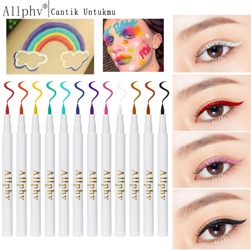 Allphv/HANDAIYAN Rainbow Eyeliner waterproof Eyeliner Pencil  Eye Make Up 12 Colors Ori 100%