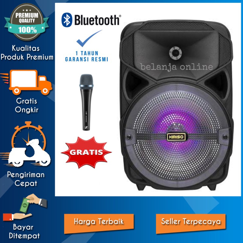 PROMO LEBARAN SPEAKER UKURAN JUMBO BLUETOOTH KARAOKE BONUS MIC SUARA SUPER JERNIH MP3 MP4 FM RADIO U