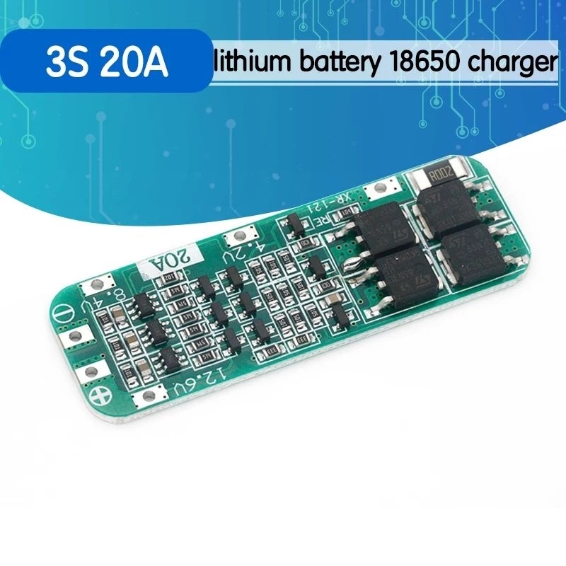 BMS 3S 12V 20A Module Charger Li-ion Lithium Battery 18650 Protection Board BMS Charger Protection