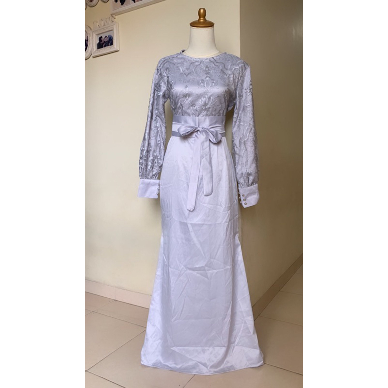 Dress gamis kaftan brokat baju muslim lebaran pesta