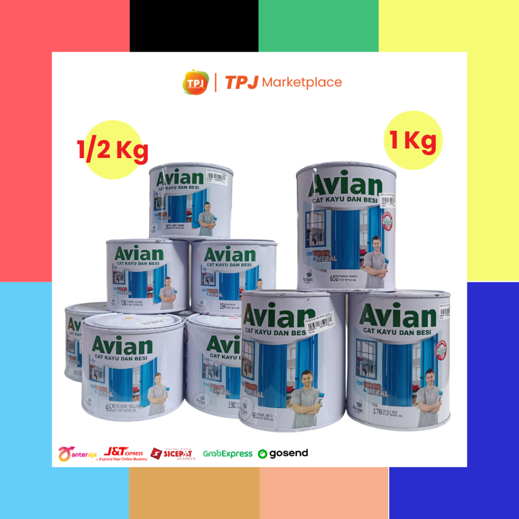 CAT KAYU DAN BESI AVIAN 0.5 - 1 KG