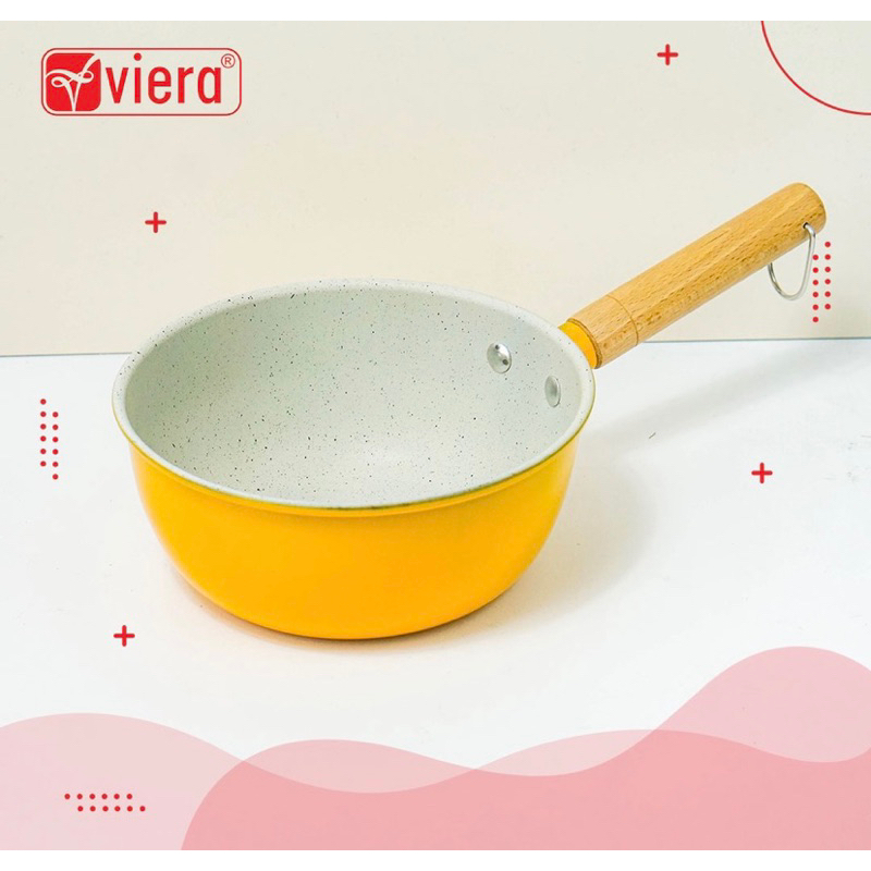 SAUCE PAN MARBLE VIERA 18 CM / PANCI REBUS MIE / PANCI SUSU ANTI LENGKET / MILKPOT CARBON STEEL FOOD GRADE