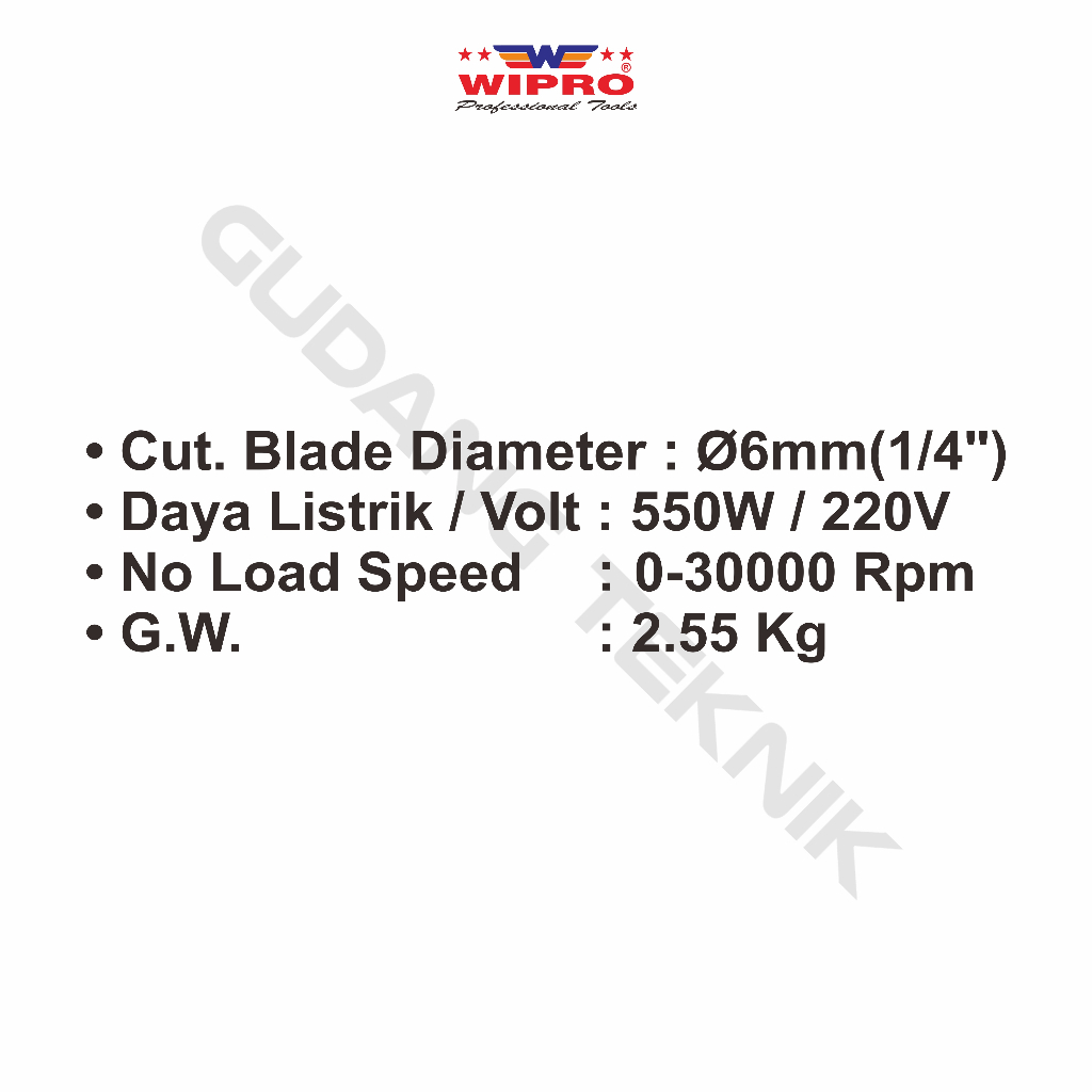 Mesin Trimmer Router 6mmWIPRO W-1090 / Mesin Trimer Profil Kayu W 1090 - Wood Trimer WIPRO W1090