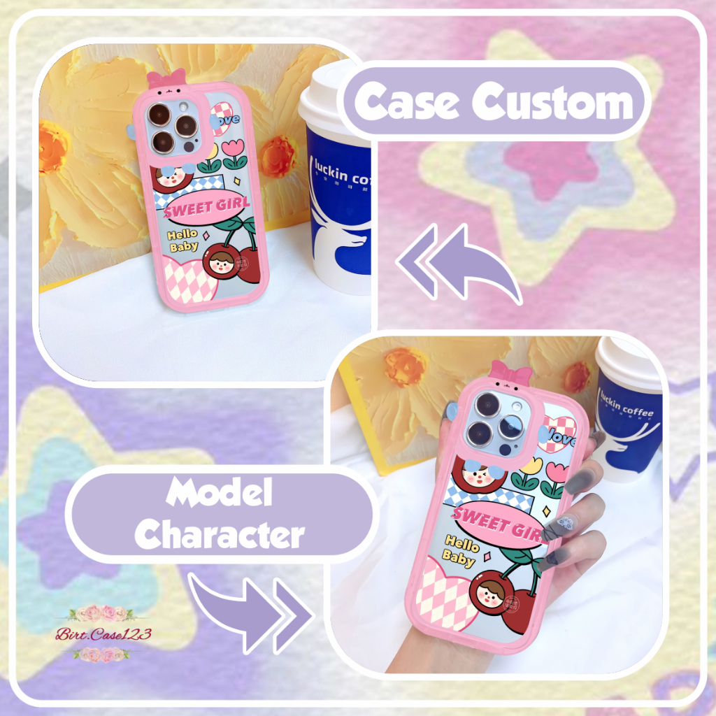 CUSTOM SOFTCASE PITACU FRAME KARAKTER CUSTOM HELLO BABY FOR IPHONE 6 7 8 6+ 7+ 8+ X XS XR XS MAX 11 12 13 14 PRO MAX BC7438