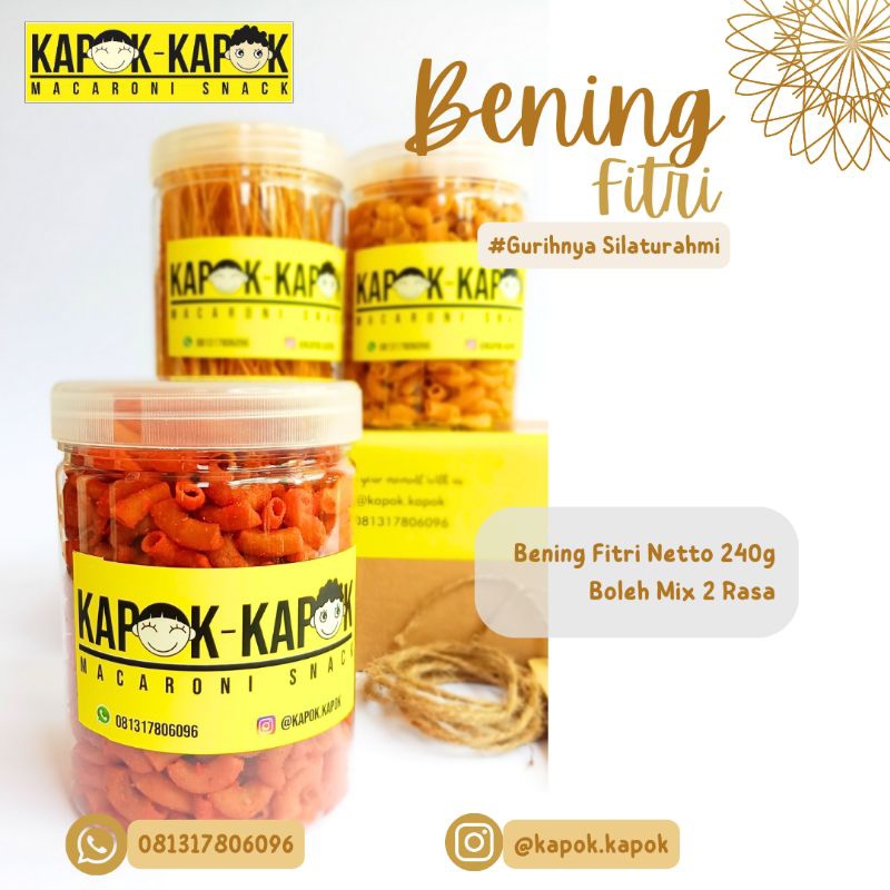 

Toples Lebaran Makaroni Lidi Bening 240g dan 160g