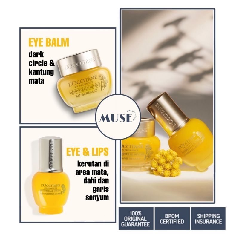 [ New Formula ] Loccitane Immortelle Divine Eye Balm 4ml / Loccitane Immortelle Divine Eye &amp; Lips 1ml