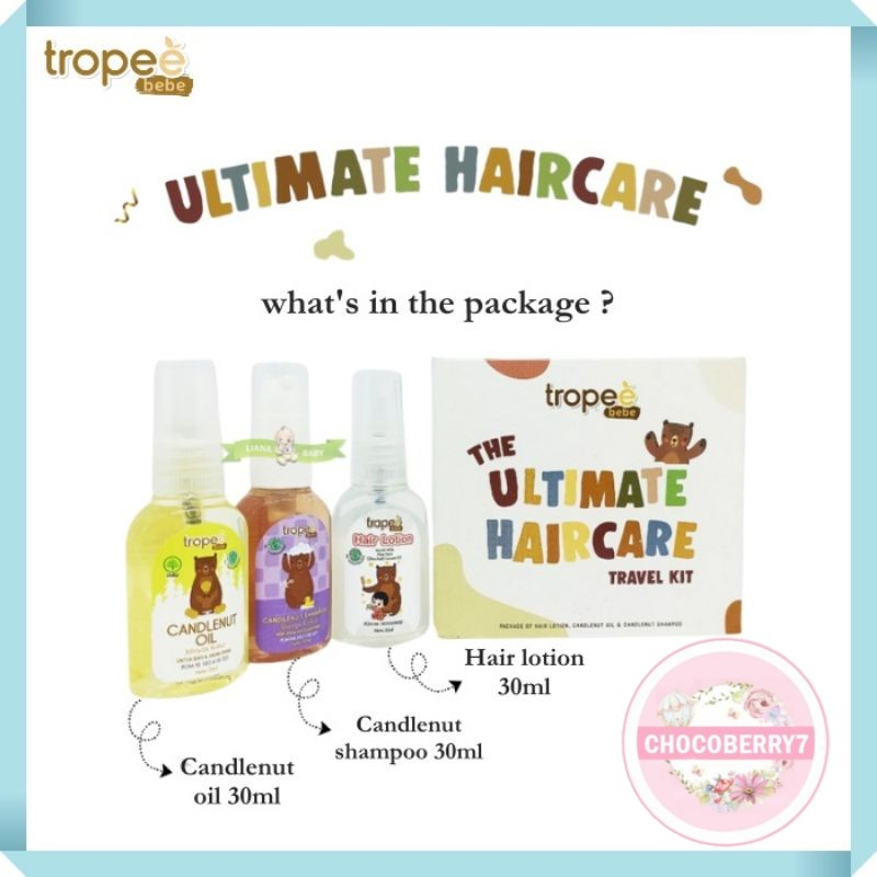 Tropee Bebe Minyak Kemiri Bayi The Ultimate Hair Care Travel Kit 30ml