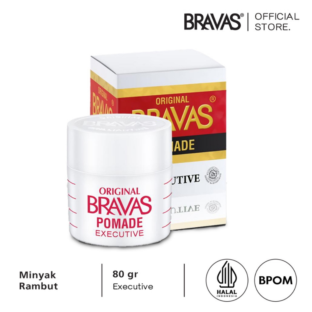 BRAVAS Minyak Rambut Pomade Brilliantene 100% Original Halal