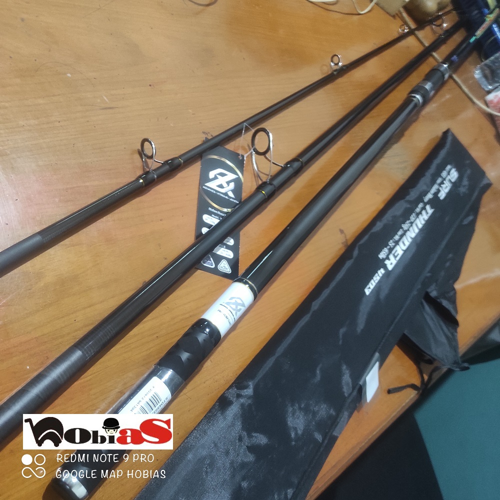 joran pancing laut sambung 3 AXZ SURF THUNDER 390. 420. 450