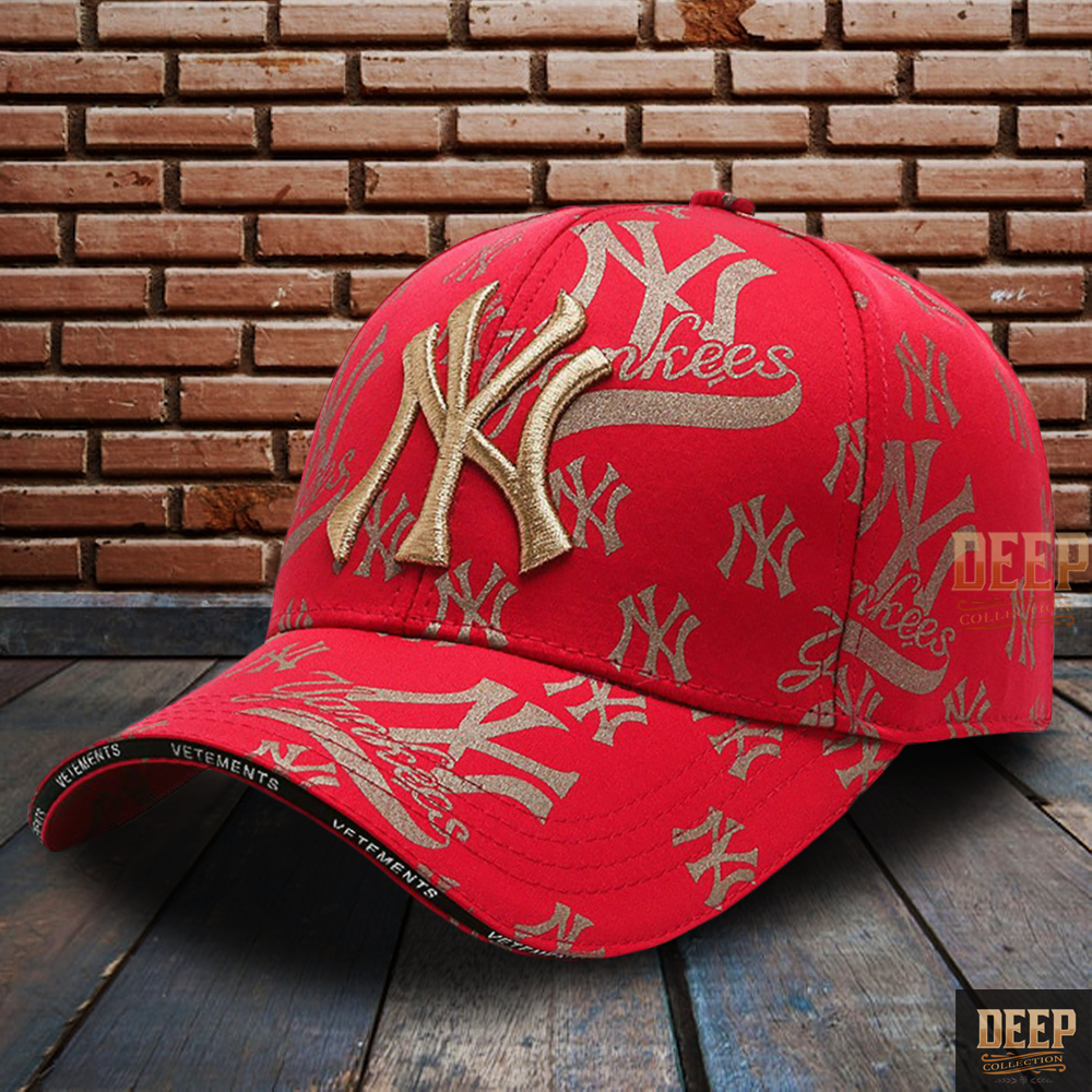 Topi Baseball Korean Style Unisex | Topi Pria / Wanita Korea Kekinian | Topi Merah NY Yankees MLB Pr