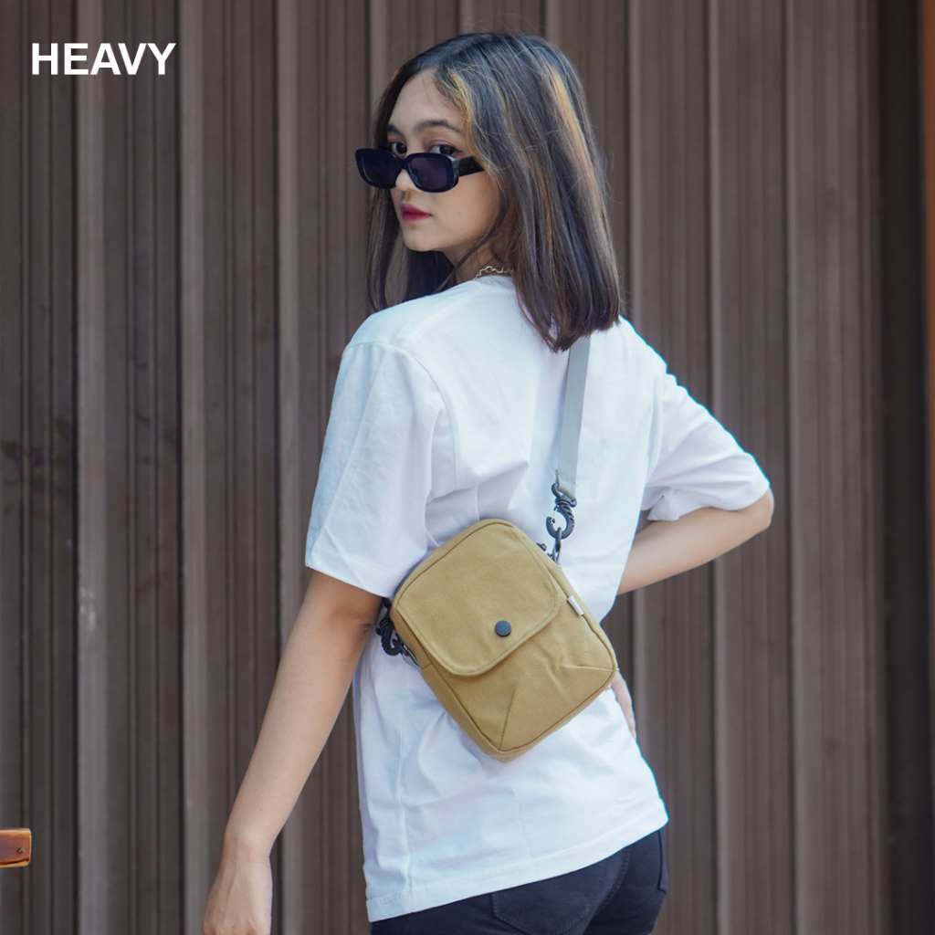 Tas Selempang Slingbag Pria Heavy Kanfas Premium Distro - Ramsmax Pouch Bag Heavy