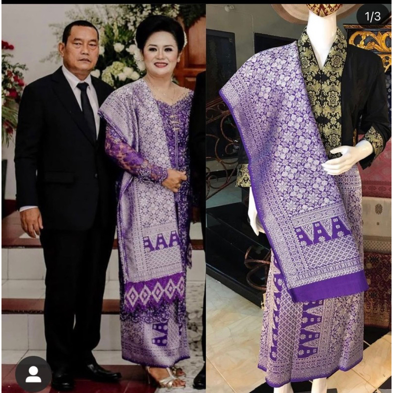 Songket Lepus Halus Exclusive Gebeng ORI/Ungu /songket tenun asli palembang /ilham songket palembang