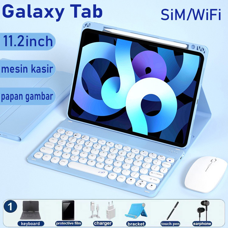 Tablet baru 11.2inch?12GB+512GB?Galaxy pro11 untuk pembelajaran dan hiburan kantor ultra tipis SiM/WiFi tab Komputer tablet murah Tablet Android