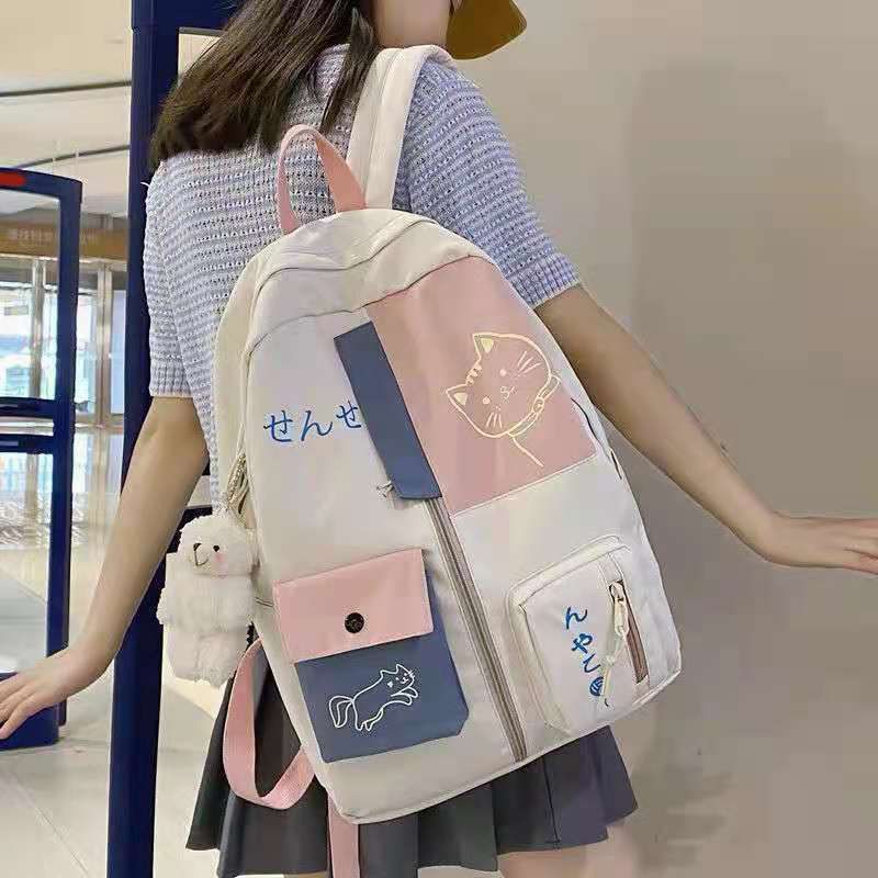 Tas ransel sekolah anak/tas punggung wanita/tas ransel motif cat/tas ransel kombinasi