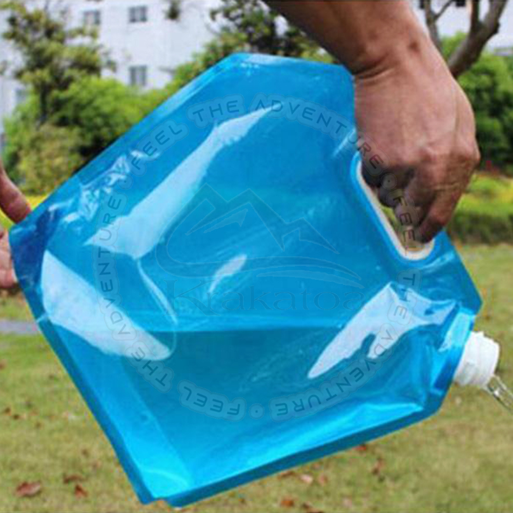 TaffSPORT` Kantong Air Minum Lipat 5 &amp; 10 L` Portable Camping Water Bag` Kantung Liter