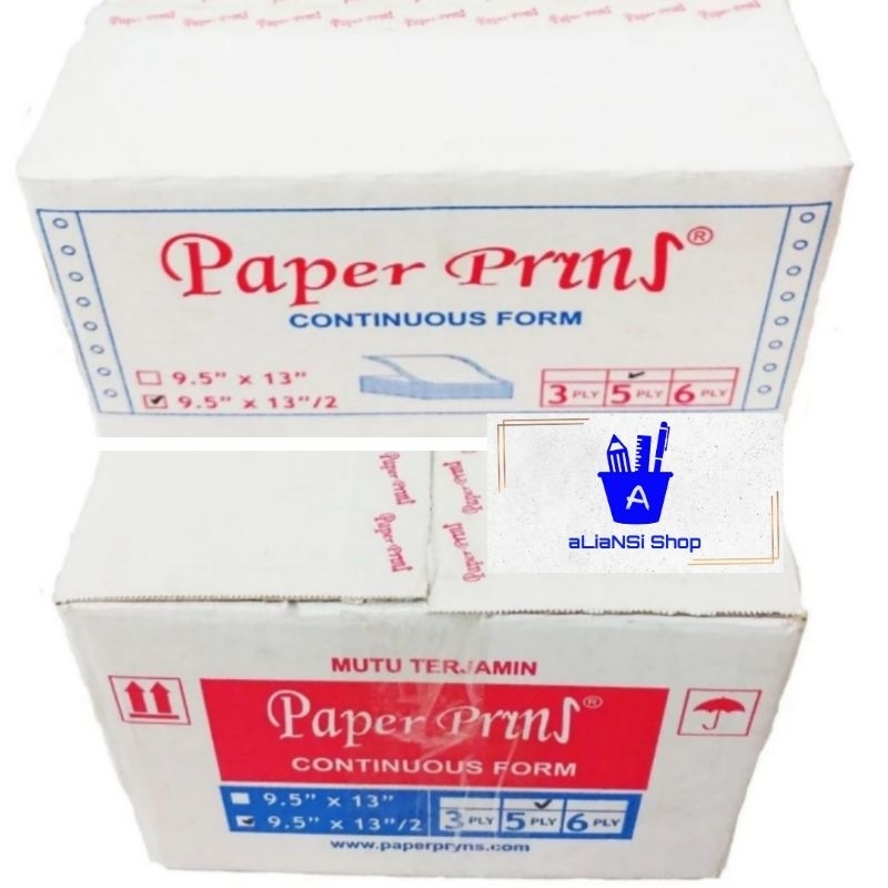 

Promo Continuous Form 9,5" x 13"/2 (5 PLY) bagi 2 - merk PAPERPRYNS