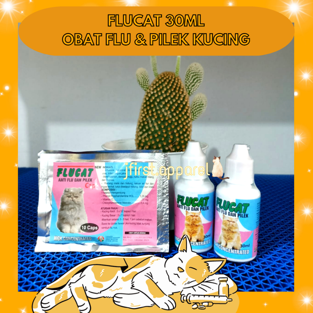 FLUCAT OBAT FLU KUCING 30ML | FLUCAT KAPSUL FLUCAT CAPSUL