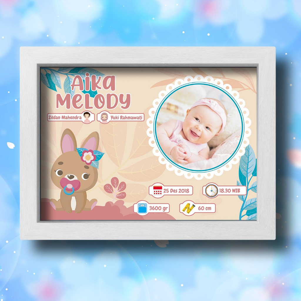Desain biodata baby cetak sendiri/ biodata baby