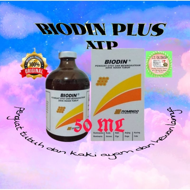 BIODIN 50 ML OBAT PENINGKAT STAMINA AYAM KUDA SAPI ANJING KUCING KAKI KUAT SEMUA HEWAN