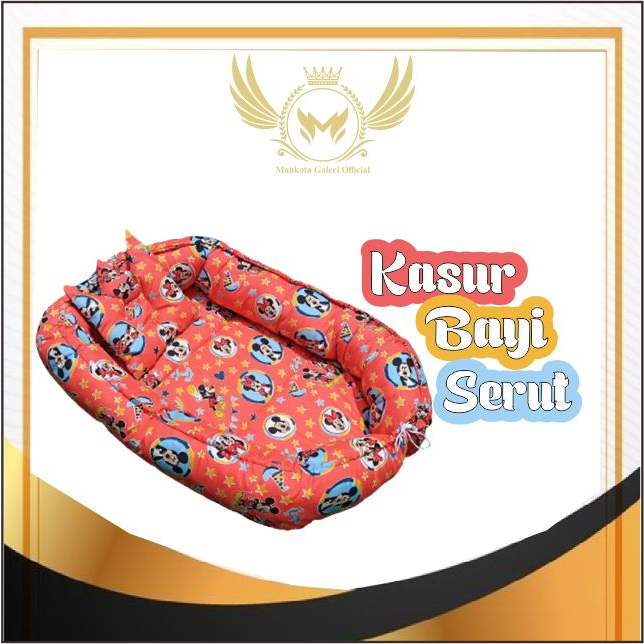 KASUR BAYI JUMBO BOLAK BALIK BABY NEST PREMIUM DENGAN KELAMBU + FREE BANTAL PEYANG / KASUR BAYI SERUT