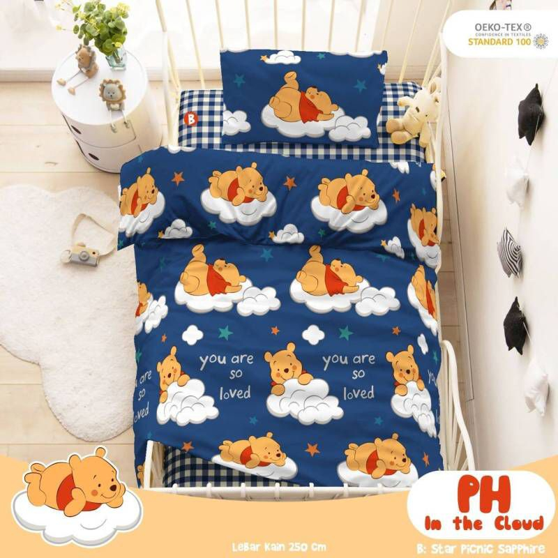 Sprei Anti Geser Katun ORI Premium Kualitas No 1 Shopee Motif Anak Bear Animals Lengkap Ukuran 120 160 180x200 halus