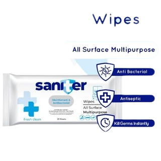 Saniter Wipes 20 Sheets - Tissue Basah Saniter