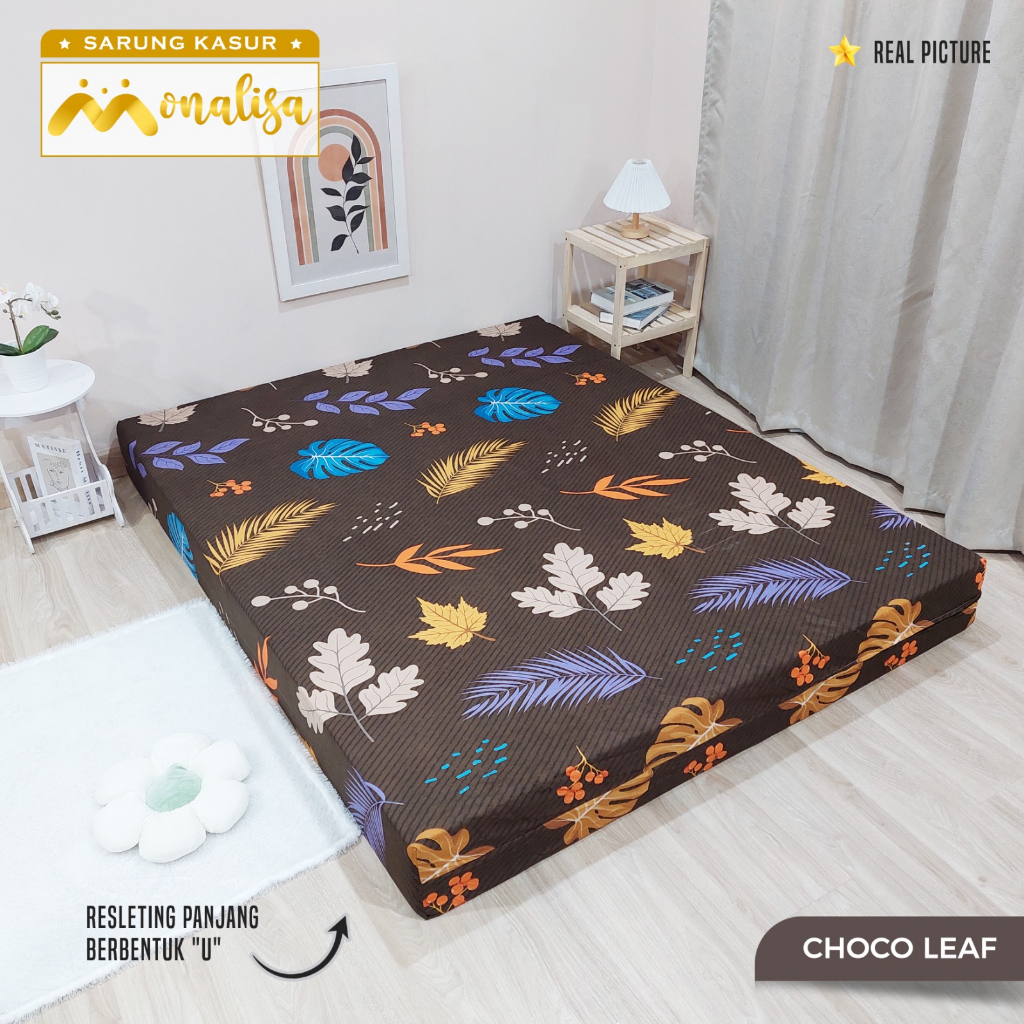 Monalisa Premium Sarung kasur Uk 160/180 T 15/20 - Choco Leaf