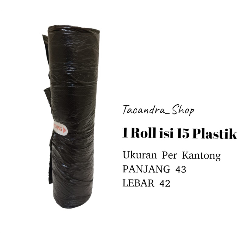 Kantong Plastik Sampah 43 x 42 cm isi 15 Lembar / Plastic Trash /Roll Plastic trash Warna Macaron / Plastik Sampah / Kantong Kresek Sampah Gulung Serbaguna / Kantong Plastik Sampah Roll Gulung Praktis