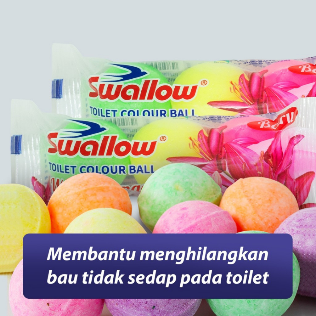 SALE!! SWALLOW KAMPER TOILET COLOUR BALL 3-5-6 PCS AROMA BUNGA KAMPER TOILET WARNA