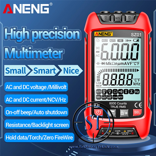 Digital Multimeter Multitester LED 6000 Counts DC AC  True RMS Auto Electrical Capacitance Voltage Tester ANENG SZ01