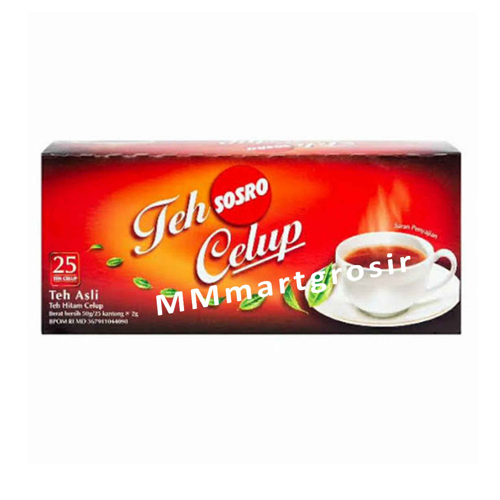 Teh Sosro Celup / Teh Asli / Teh Hitam Celup / 50gr / 25 kantong