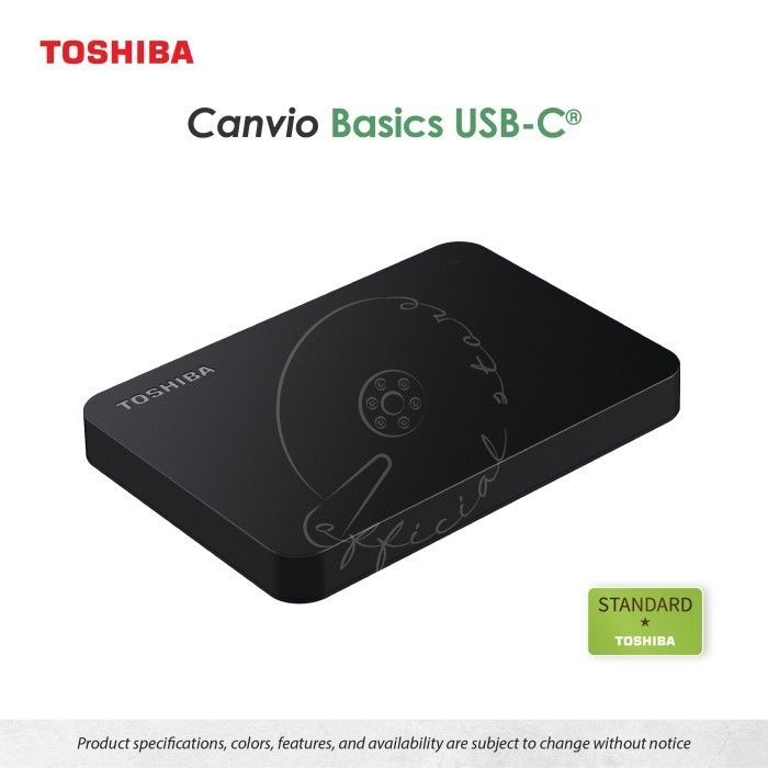 Harddisk External Toshiba Canvio Basic 1TB A3 Usb 3.2 Type C