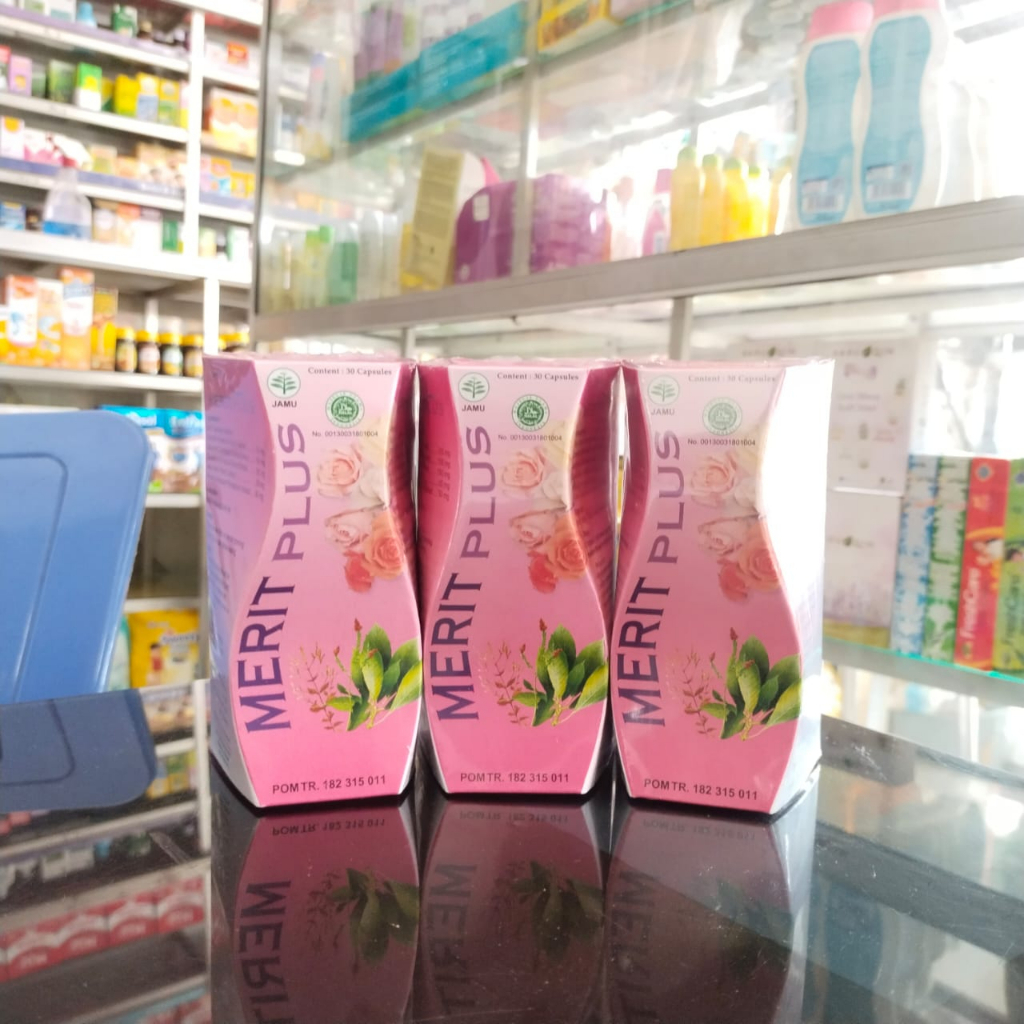 MERIT PLUS 1 BOX @30 KAPSUL pelangsing herbal