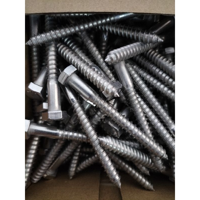 LAG SCREW 5 /16 X 3 (M8 X 75)STAINLESS 304 A2-70