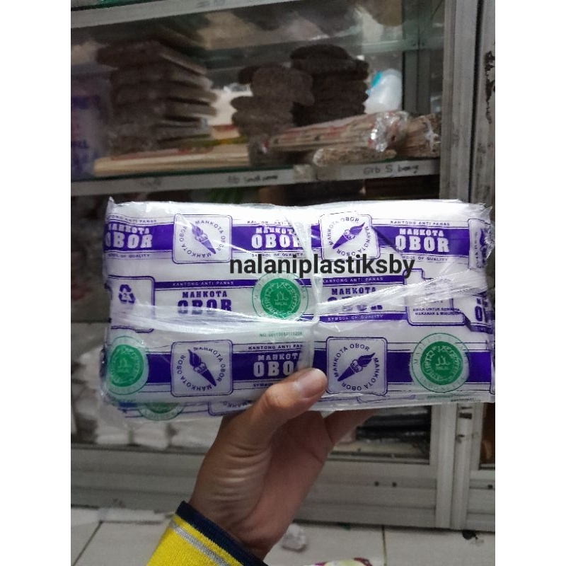 PLASTIK ALAS MAKANAN OBOR/PLASTIK MAHKOTA OBOR PER PACK