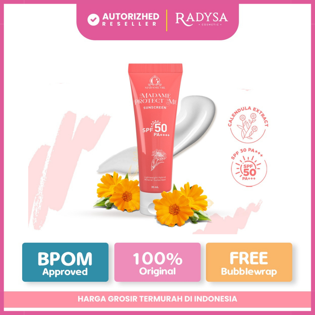 RADYSA - Madame Gie Madame Protect Me Sunscreen SPF 50 PA ++++ With Calendula - Merah