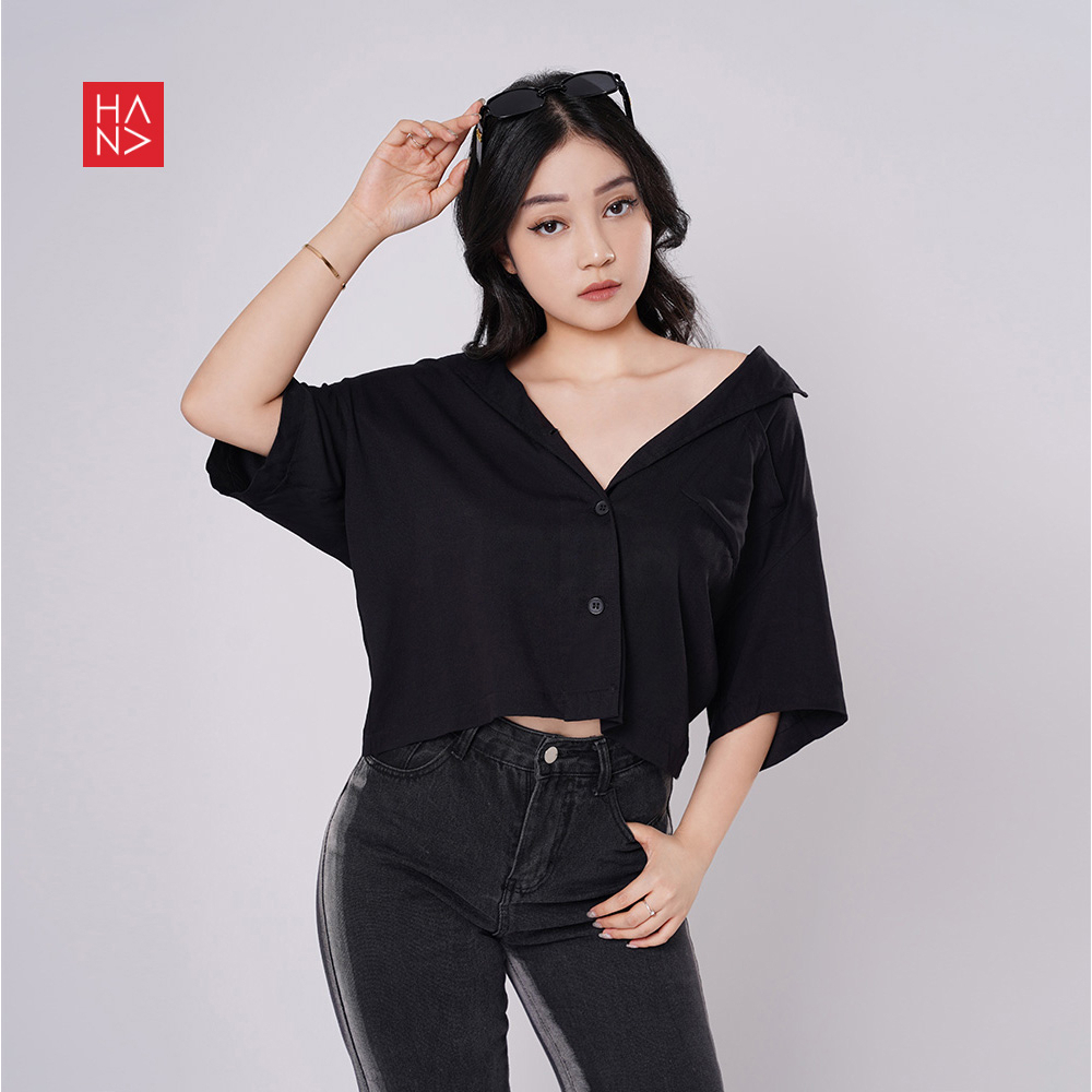 HanaFashion JKT - Roshi Shirt Causal / Atasan Blouse / Atasan Wanita Casual - SB248